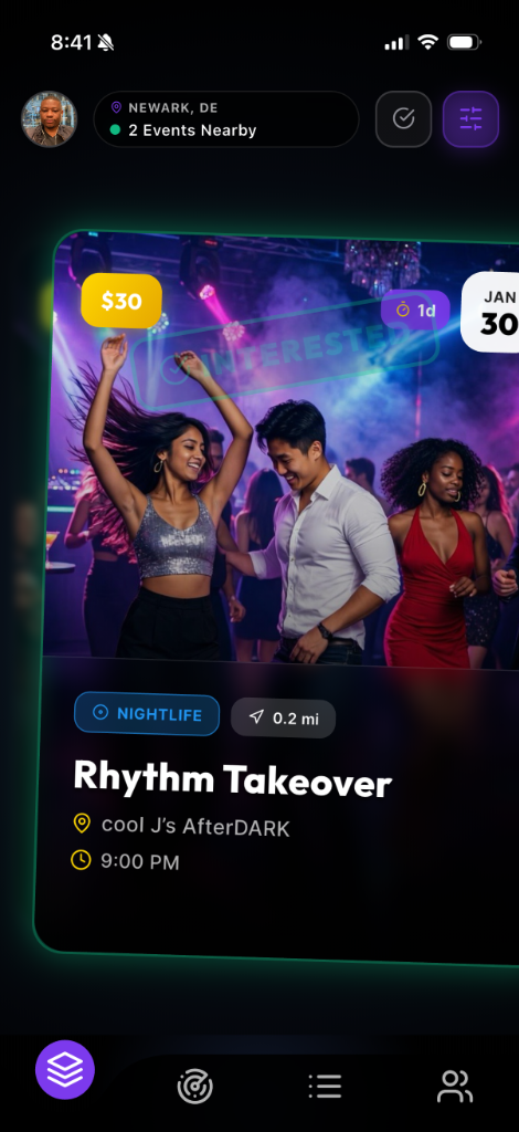 Discovery Swipe Interface